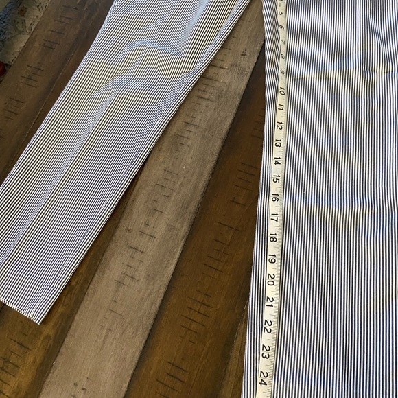 Cropped straight leg seersucker pants - Picture 8 of 11